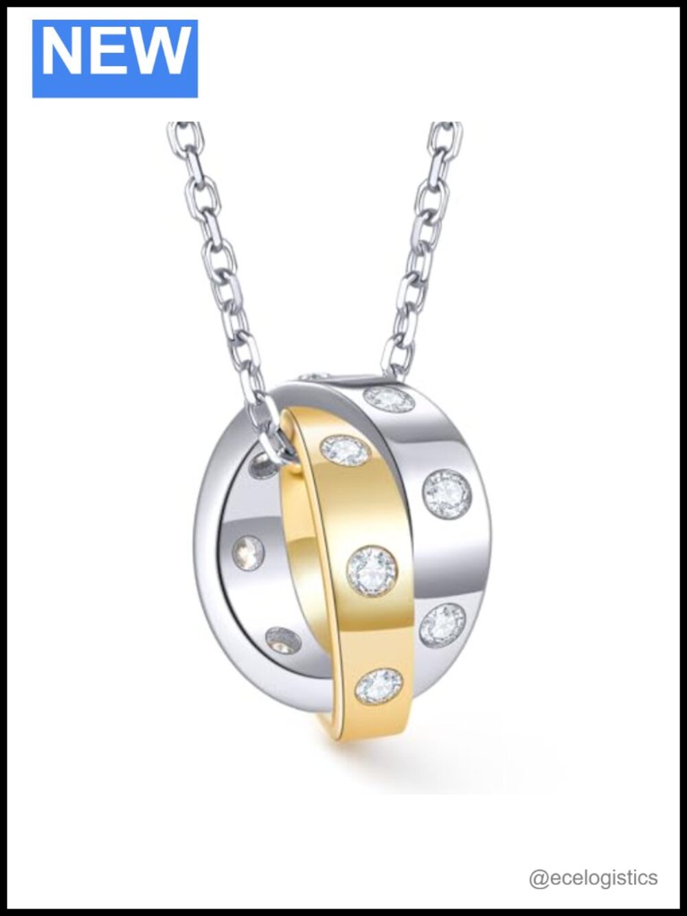 Moissanite Pendant Necklace 14K Gold Plated Sterling Silver Dainty